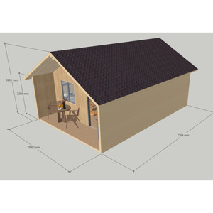 Nhà kho gỗ ngoài trời lắp ráp dễ dàng, làm từ gỗ thông - Product Image 6