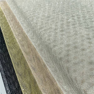 Hot sale lame yarn special luster nylon bridal lace shiny wedding tulle fabric - Product Image 4