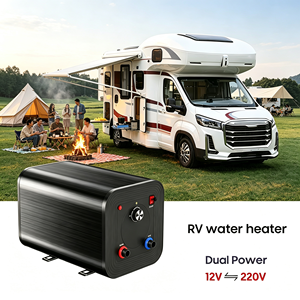 Calentador de Agua Eléctrico de Acero Inoxidable 304 con Tanque de 10L, 15L, 20L, 30L, DC 12V, 220V, 200W-1600W, para RV, <span class=keywords><strong>Caravana</strong></span>, Barco, Ducha, IPX4, OEM - Product Image 1