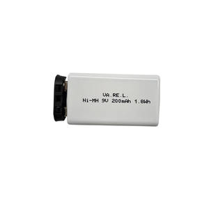 Batterie rechargeable 9V NiMH <span class=keywords><strong>6LR61</strong></span> 200mAh, 250mAh OEM, pack de batteries rechargeables 9 volts pour pédale de guitare, détecteur de fumée, jouet télécommandé - Product Image 4
