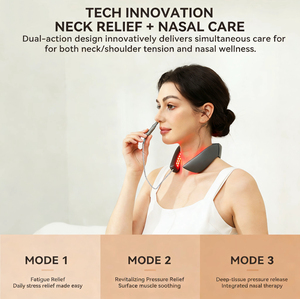 Masajeador de Cuello Láser Portátil Aukewel en Forma de U con 14 Diodos de 650nm para Relajación Total - Product Image 2