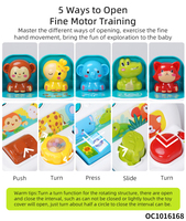Animaux de dessin animé enfant en bas âge éducation cognitive jouet apprentissage main oeil interactif jouets rebondissants avec lumière et musique pour les enfants