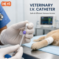 Cathéter vétérinaire IV avec site d'injection, cathéter FEP à 3 lignes radiographiques, autres instruments vétérinaires