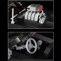 MouldKing 10028 Briques Moc Voiture de course technique Jouets de construction Modèle de voiture de course avec boîte d'exposition pour cadeau d'anniversaire pour enfants