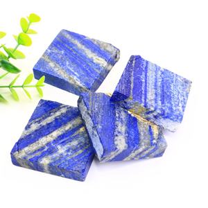 Gran oferta, Piedra en bruto de cristal Natural, rebanada de lapislázuli, placa de losa de piedras preciosas de cristal pulido para decoración del hogar Fengshui - Product Image 6