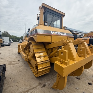 รถดันดิน Caterpillar D7R มือสอง ปี 2020 รุ่นใบมีดเหล็กสีเหลือง มุมมองด้านหน้า อุปกรณ์ก่อสร้างงานหนัก พร้อมเครื่องยนต์และเกียร์ - Product Image 4