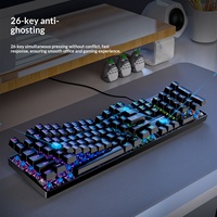 Clavier mécanique filaire Smailwolf SK18 104 touches, taille standard, plug and play, pour bureau, dactyliste, étudiant, PC