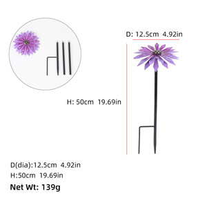 Flores Artificiais de Margarida Pequena em Ferro Forjado para Decoração de Jardim e Pátio Externo - Product Image 2
