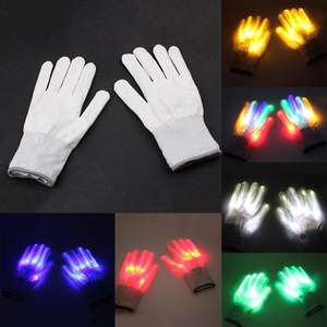 Guantes LED de Neón con Dedos Luminosos, Accesorios de Luz para Fiestas de Halloween, Dedos de Calavera Intermitentes, Disfraz de Escenario, Suministros de Navidad - Product Image 2