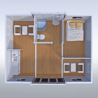 Maison conteneur préfabriquée de luxe en acier 20ft 40ft, kit plat, vente en gros, assemblage rapide, 3 chambres et salle de bain, design moderne