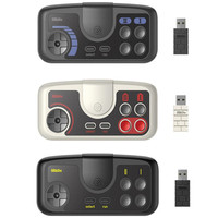 Manette de jeu sans fil ergonomique 8Bitdo PCE Mini 2.4G avec moteur de vibration pour PC Engine Mini CoreGrafx Mini