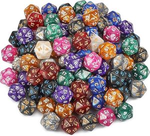 Dés de D&D avec 100 pièces, idéaux pour Dungeons and Dragons, <span class=keywords><strong>RPG</strong></span>, MTG, jeux de table de rô<span class=keywords><strong>le</strong></span> D4 D6 D8 D10 D% D12 D20 - Product Image 1