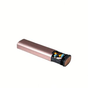 Boîte à pilules personnalisable, étanche, résistante aux enfants, en alliage d'aluminium, grande capacité, compartimentée, pour 7 jours, pour organiser les recharges de pilules - Product Image 1