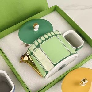 Bone China Coffee Cup Saucer Set Eco Friendly Porcelain European Luxury 5 Piece Tea Set Gift Box <b>Wedding</b> Hotel Home Use - Product Image 4