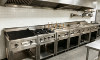 Peralatan Masak Komersial Promo Panas, Meja Panggangan Stainless Steel Gas/Listrik Dua Tungku, Mesin Panggangan Kompor
