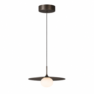 <b>Modern</b> Minimalist Single Pendant <b>Light</b> Aluminum White Jade Glass <b>LED</b> Hanging Lamp for Dining Room Bedroom Hotel - Product Image 1
