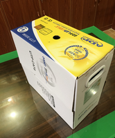 1000ft 305m Cat6 luar ruangan tembaga penuh SFTP Drum Cat5e Cat6a Cat7 kabel Internet tahan air 500m 100m kotak dalam/luar ruangan