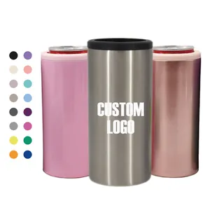 Reusable Vacuum Insulated Keep Cold Tumbler Stainless Steel Beer Holder  Slim Can Cooler for 12oz Beer Bottle - China Can Cooler and Slim Can Cooler  price