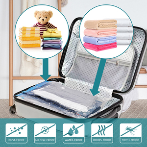 Sacs de rangement <span class=keywords><strong>sous</strong></span> <span class=keywords><strong>vide</strong></span> pour vêtements de voyage, en papier transparent gaufré de qualité supérieure, avec contrôle de la pression, pour usage domestique dans le salon - Product Image 2