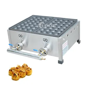 Two Plates Gas Takoyaki Cooking Machine Japanese Fish Ball Grill Gas Type Takoyaki Machine Maker Commercial Use