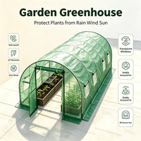 Invernadero Grande de Polietileno para Exteriores con Ventanas de Ventilación para Cultivo de Plantas