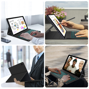 Flip Fold Magnetic con retroilluminazione <span class=keywords><strong>Cover</strong></span> per Tablet tastiera Wireless per tastiera <span class=keywords><strong>Samsung</strong></span> <span class=keywords><strong>Galaxy</strong></span> <span class=keywords><strong>Tab</strong></span> <span class=keywords><strong>S6</strong></span> 10.4 - Product Image 6
