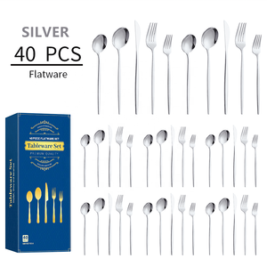 Classico Set di stoviglie portogallo 410 40 pz posate in 5 Set con specchio + smalto a mano per gli omaggi viene fornito in confezione regalo - Product Image 4