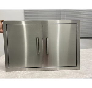 Stainless Steel Backyard Kitchen <b>Bbq</b> <b>Grill</b> Double Access Doors Kitchen Cabinet Doors - Product Image 2