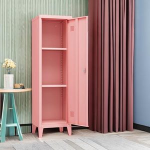 Archivador Metálico Moderno <span class=keywords><strong>para</strong></span> Oficina en Casa MIOCASA con Puertas y Estantes con Cerradura, Organizador de Archivador Rosa y <span class=keywords><strong>Armarios</strong></span> con Cerradura <span class=keywords><strong>para</strong></span> Niños - Product Image 1