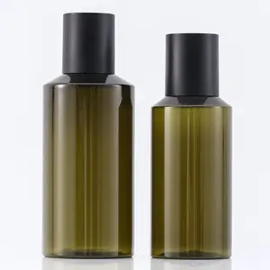 Venta caliente directo de fábrica OEM impresión 150ml 200ml 300ml botella de PET de aceite de esencia cosmética para champú y cuidado del cabello