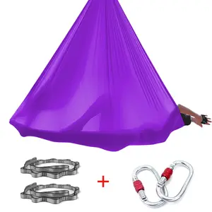 Antes de Fitness Yoga hamaca 5,5 M proveedor profesional de alta calidad para aéreo Yoga Swing de aire de fábrica Yoga colgante kit de casa - Product Image 3