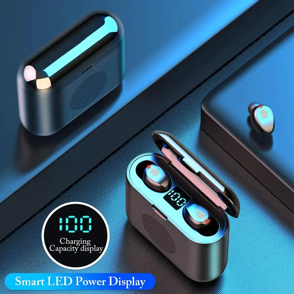 Dropshipping New 3 In 1 Power Bank Auriculares Audifonos Tws Earphone Speaker Wireless Earbud Headphone f9 con speaker