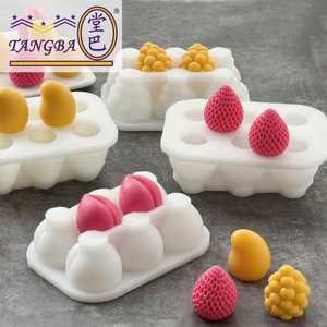 <span class=keywords><strong>Moule</strong></span> en silicone Tangba de qualité alimentaire pour mini-glaces 3D aux formes de fraise, pêche et mangue, <span class=keywords><strong>moule</strong></span> de cuisson en silicone - Product Image 3