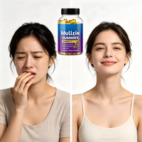 Gummies aux feuilles de molène, complément alimentaire naturel à base de plantes pour le soutien pulmonaire et respiratoire, la santé digestive et le renforcement immunitaire