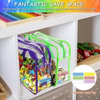 Sac à main jouet en PVC transparent personnalisé avec poignée sac de rangement portable réutilisable pour jouets d'enfants impression de logo personnalisé promotionnel