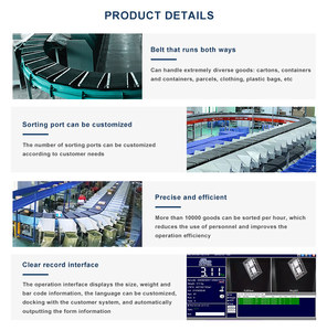 Machine Line System Parcel <strong>Sorting</strong> Machine Package Center Cross Sorter Manufacturer <strong>Automatic</strong> <strong>Sorting</strong> Belt <strong>Conveyor</strong> - Product Image 2