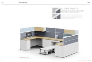 GUANQI WORKSTATION Bureau de direction professionnel Grand espace de travail avec finition en grain de bois et panneau de modestie Autorité d'entreprise - Product Image 3