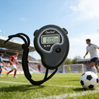 Chronomètre numérique électronique portable en plastique avec écran LCD, chronographe de course, cordon, compte à rebours, alarme, haute précision, pour enfants, OEM