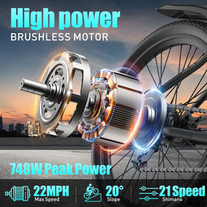 Aairsk GT900 Vélo Électrique de Loisirs entrepôt UE, Cadre en Acier Carbone 36V 13AH, Batterie Cachée Longue Durée - Product Image 3