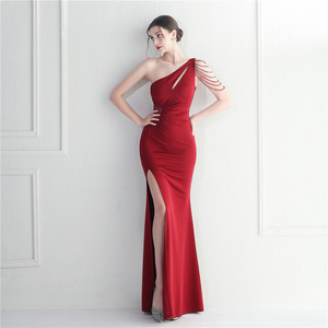 19961 #   Vestido <span class=keywords><strong>de</strong></span> Noche Largo, Ajustado y Sexy con Cuentas <span class=keywords><strong>de</strong></span> Cristal para Damas <span class=keywords><strong>de</strong></span> <span class=keywords><strong>Honor</strong></span>, Celebración, Bienvenida - Product Image 6