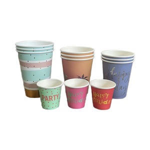 Happy Birthday Party <strong>Cups</strong> - Colorful Printed <strong>mini</strong> <strong>Paper</strong> <strong>Cups</strong> for Kids &amp; Adult Birthday Celebrations - Product Image 1