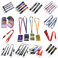Lanières d'identification personnalisées en polyester par sublimation avec logo imprimé décalé, accessoires personnalisés comprenant un crochet