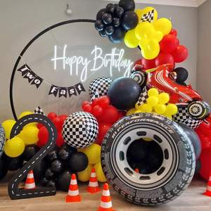 Pieces <strong>Hot</strong>-sale <strong>Wheel</strong> Racing Balloon Set Black Black Balloon <strong>Birthday</strong> Decoration Racing <strong>Party</strong> - Product Image 6