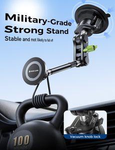 Support de téléphone pour pare-brise de <span class=keywords><strong>voiture</strong></span>, ventouse <span class=keywords><strong>en</strong></span> métal, aimant puissant, rotatif à 360°, cadre robuste, universel - Product Image 3