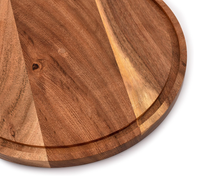 Planche à découper ronde en bois d'acacia, écologique, durable, plateau de service, plat décoratif pour la maison, la cuisine, la restauration