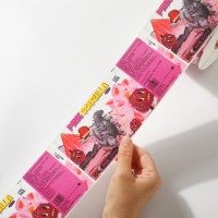 Étiquettes d'emballage transparentes de marque personnalisées en gros d'usine autocollant personnalisé pour l'étiquetage des produits