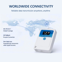 Rastreador de Temperatura y Humedad Unidireccional para Cadena de Frío 4G Cat1 con Pantalla LCD, Alertas Inalámbricas Globales en Tiempo Real (0.1°C), Auto PDF a través de OEM/ODM