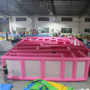 Laberinto de <span class=keywords><strong>casa</strong></span> embrujada inflable comercial, sala de <span class=keywords><strong>Escape</strong></span> grande, Curso de juego de etiqueta de laberinto de impresión completa para juego de Halloween al aire libre - Product Image 4