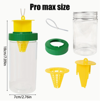 Piège à mouches jetable écologique en plastique avec poudre jaune à suspendre pour jardin, ferme, poulailler et plus encore