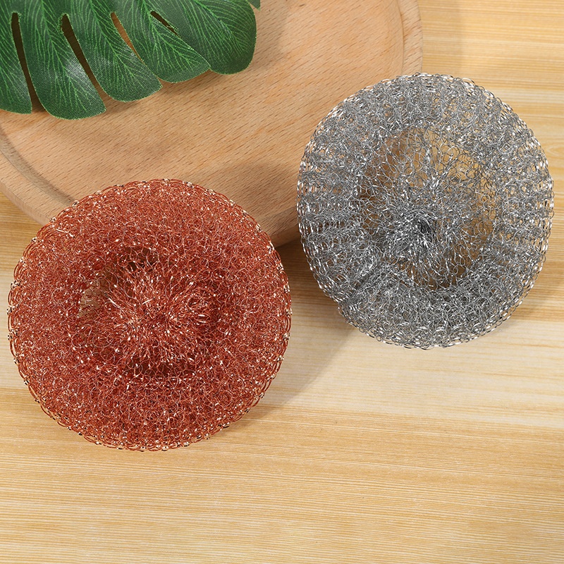 Customizable Galvanized Copper Wire Mesh Scourer Ball Kitchen Cleaning Sponge & Scouring Pad Direct From Factory